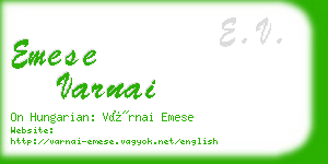 emese varnai business card